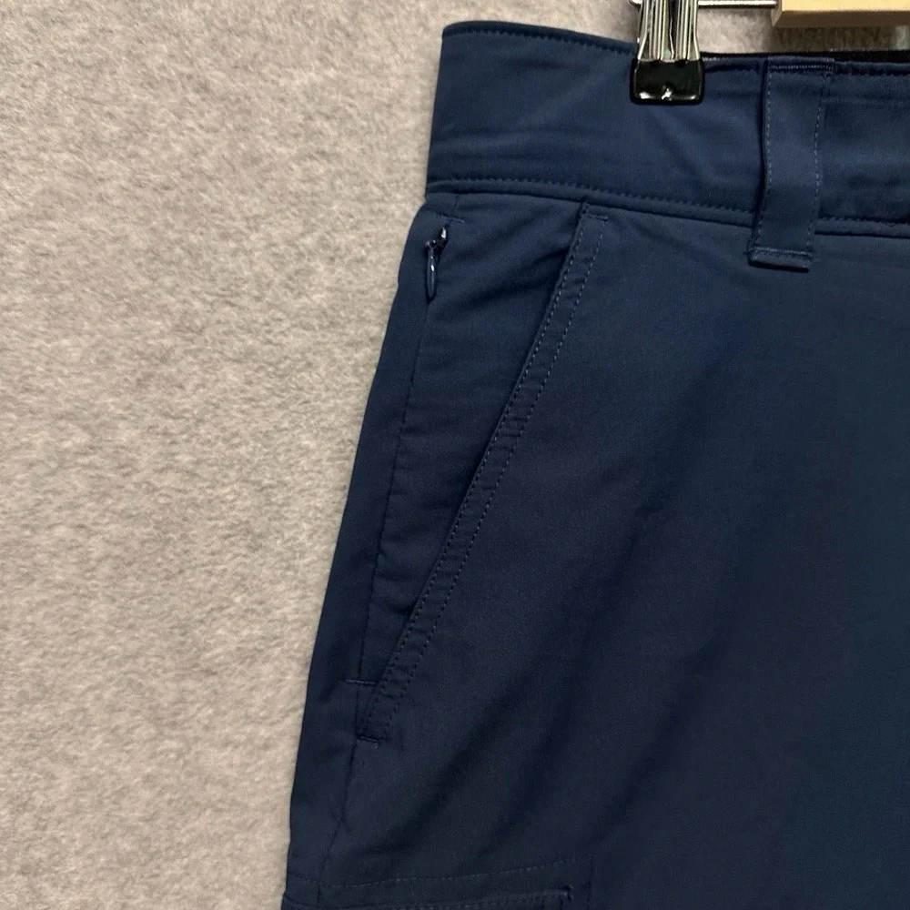 Orvis Men Belted Cargo Shorts Size 32 Blue Climbing Camp Fishing Outdoors Pocket